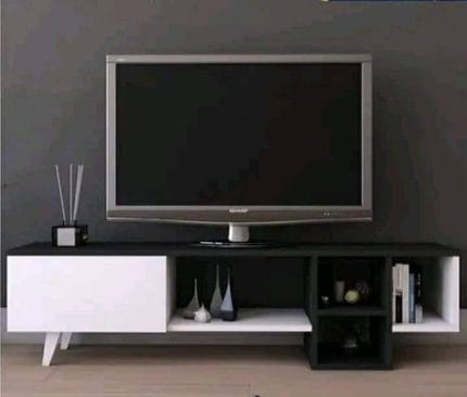 وحدة تليفزيون 30×150 سم – اسود مع ابيض – TV053