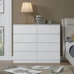 وحدة ادراج 8 درج 42×100 سم - ابيض -  KmO14