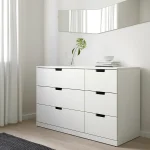 وحدة ادراج 6 درج 42×100 سم - ابيض -  KmO18