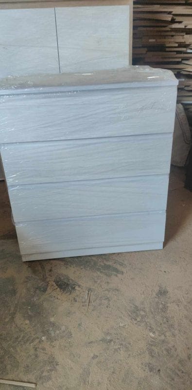 ⁦وحدة ادراج 4 درج 42×70 سم - ابيض -  KmO16⁩ - الصورة ⁦3⁩