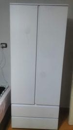 ⁦دولاب ملابس 2 ضلفة 200×80 سم - ابيض - DHL-06⁩ - الصورة ⁦3⁩