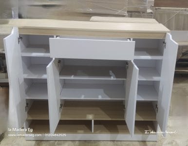 ⁦جزامة 4 ضلفة 120×140 سم - ابيض بيج - G-304⁩ - الصورة ⁦4⁩