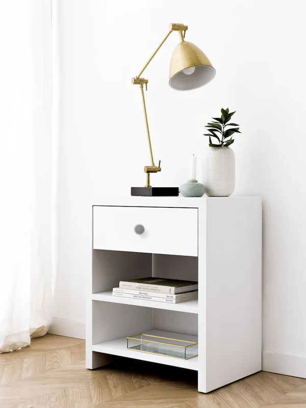 Tv--1002-4 كمود 1 درج 60×40 سم - ابيض - KmO1 - الصورة 1