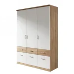دولاب ملابس 3 ضلفة 200×160 سم - ابيض بيج - DHL-01