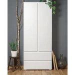 دولاب ملابس 2 ضلفة 200×80 سم - ابيض - DHL-06