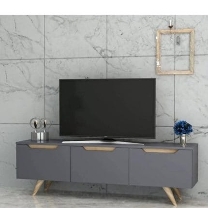 ترابيزة تلفزيون 35*180 - رمادى مع بيج – TV 350