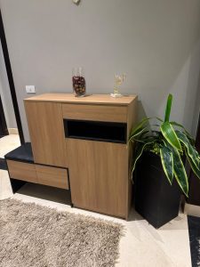 ⁦جزامه مودرن خشبي مع اسود 140×40×110  G-350⁩ - الصورة ⁦2⁩