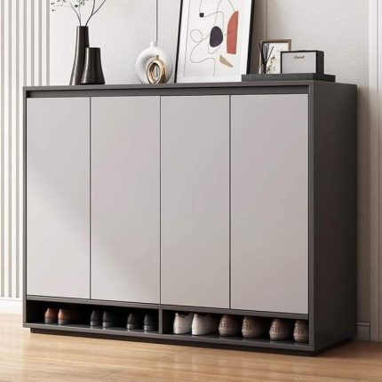 جزامة 4 ضلفة 110×140 سم – رمادى مع ابيض – G387