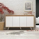 بوفية 4 درفه مقاس 160 × 40 خشابي مع ابيض كود - M-104